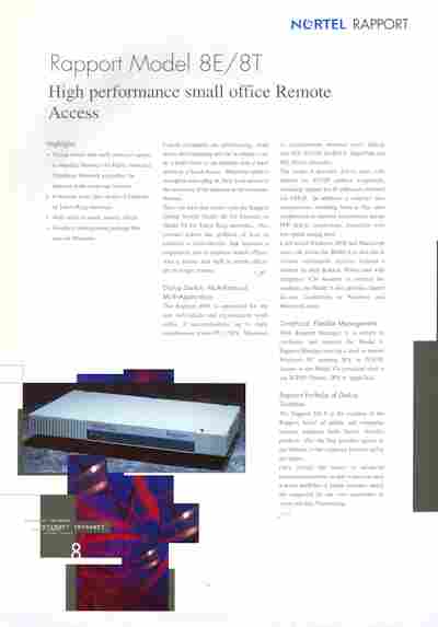 Буклет Nortel RAPPORT Model 8E 8T, 55-1775, Баград.рф